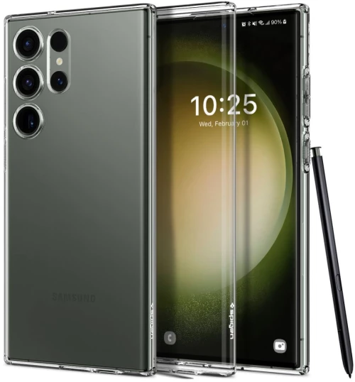 Spigen Husa pentru Samsung Galaxy S23 Ultra - Spigen Liquid Crystal - Clear 8809896740173