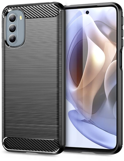 Techsuit Husa pentru Motorola Moto G31 4G / Moto G41 4G - Techsuit Carbon Silicone - Black 5949419031159