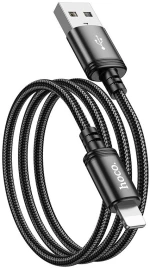 Καλώδιο σύνδεσης Hoco X89 Wind USB σε Lightning 2.4A Μαύρο 1m Braided