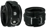 Leather Handcuffs Black - 5 cm