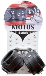 Leather Handcuffs Black - 5 cm