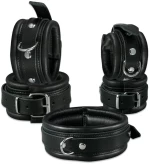Leather Handcuffs Black - 5 cm