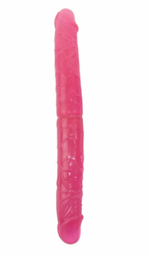 Διπλό Ομοίωμα Πέους Double Heads Dildo Ροζ 38 cm - Baile