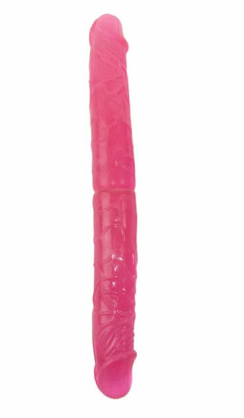 Διπλό Ομοίωμα Πέους Double Heads Dildo Ροζ 38 cm - Baile