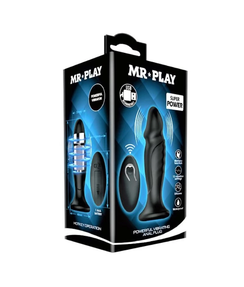 MR PLAY - POWERFULL VIBRATING Anal Plug