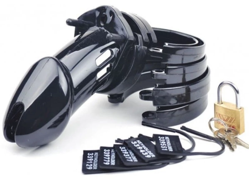 Black chastity cage