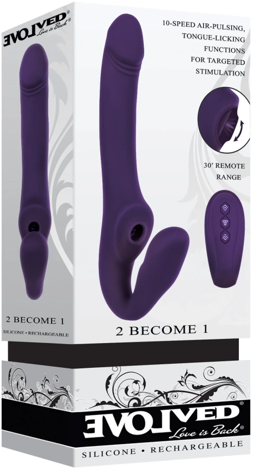Δονούμενο Strapless Strap On Evolved 2 Become 1