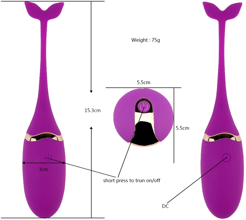 Vibrating egg (purple) USB