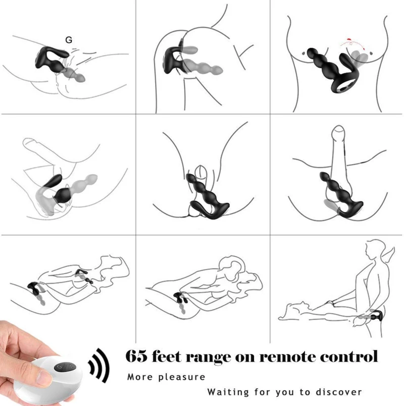 Remote Silicone Anal Beads