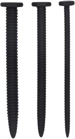 Silicone Screw Plug Set - Urethral Sounding - Black