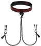 Sweet Anticipation Collar Nipple Clamps - Red