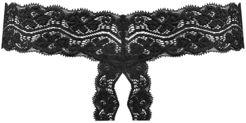 Underneath - Kyra Crotchless Thong Black