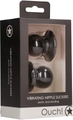 Ouch! Vibrating Nipple Suckers  - Black