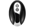 Anal Plug with Tail, 10 Vibration Modes, Remote Control, Silicone, USB, White