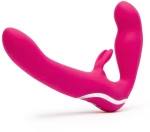 HAPPY RABBIT STRAPLESS STRAP ON RABBIT VIBE PINK