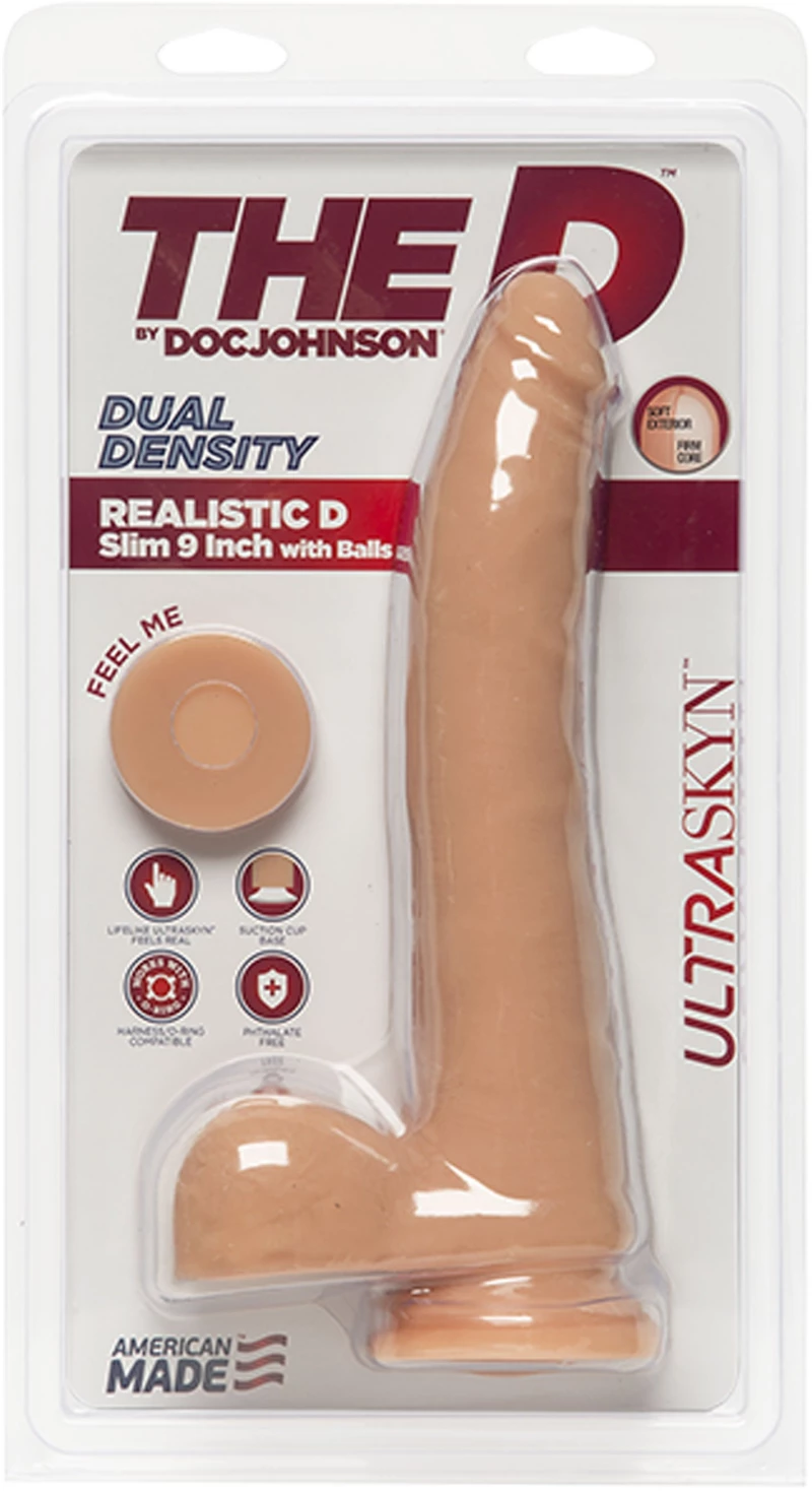 Ρεαλιστικό Ομοίωμα Πέους The D Dual Density Slim Dildo 22cm (Vanilla) - Doc Johnson