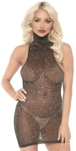 Lurex spandex mini dress - Gold