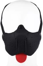 BDSM Μάσκα Σκυλάκι Neoprene με Φίμωτρο - Μαύρη