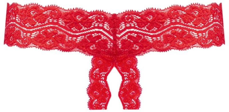 Underneath - Kyra Crotchless Thong Red
