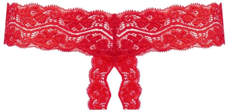 Underneath - Kyra Crotchless Thong Red