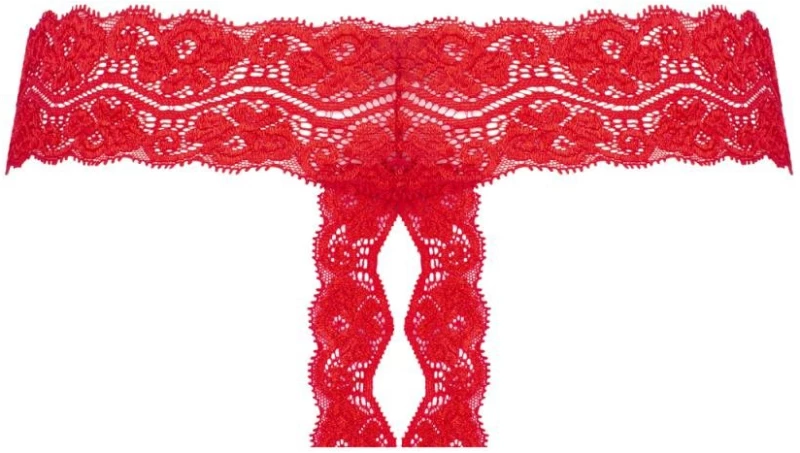 Underneath - Kyra Crotchless Thong Red