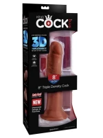 8" Triple Density Cock - Brown