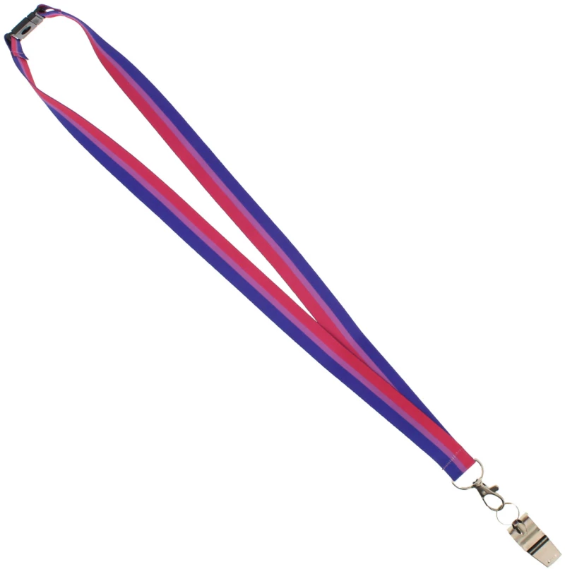 Metal Whistle on Bisexual Lanyard