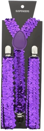 Purple 2.5cm Sequin Braces