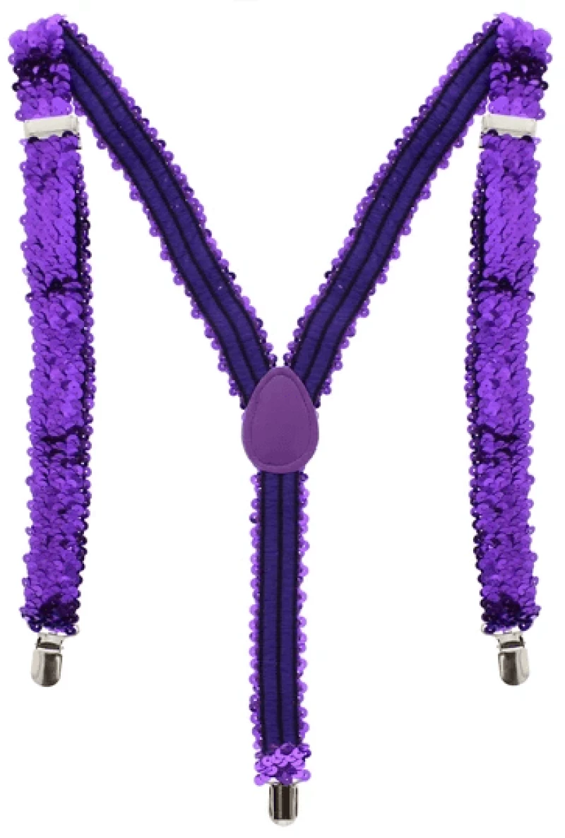 Purple 2.5cm Sequin Braces