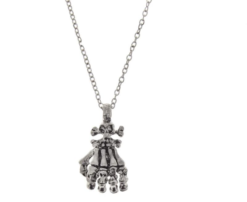 Skeleton Skull Hand Necklace