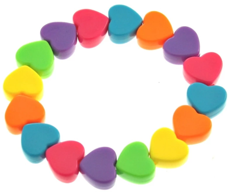 Multicolour Heart Bracelet