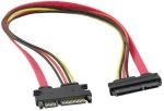 Serial ATA 7+15pin 2.5 HDD SATA and Power port extend cable total 50cm (Κωδ. 1-PER0007)