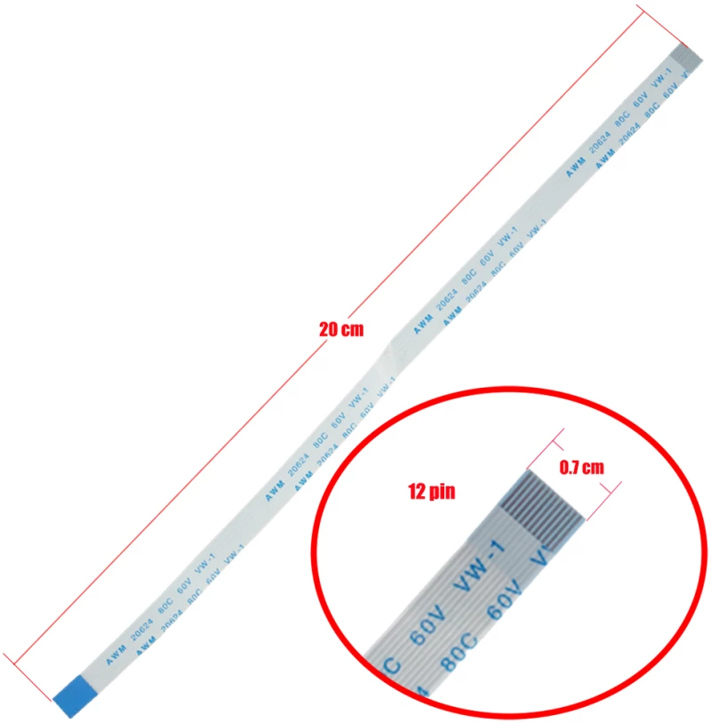 Καλωδιοταινία - FFC flex flat cable Asus K53s A53s X54 12pin 20cm touchpad ribbon (1-FFC0002)