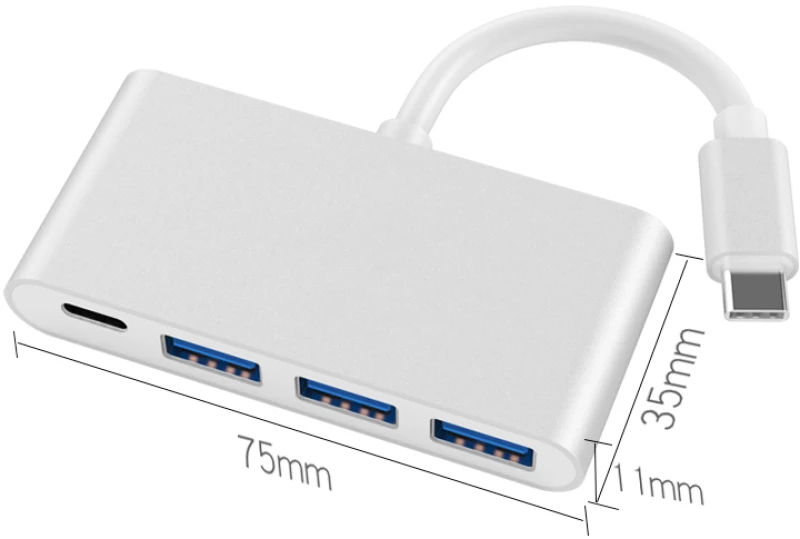 type-c to usb 3 x USB 3.0 hub (Κωδ. 1-DOCK013)