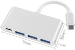 type-c to usb 3 x USB 3.0 hub (Κωδ. 1-DOCK013)