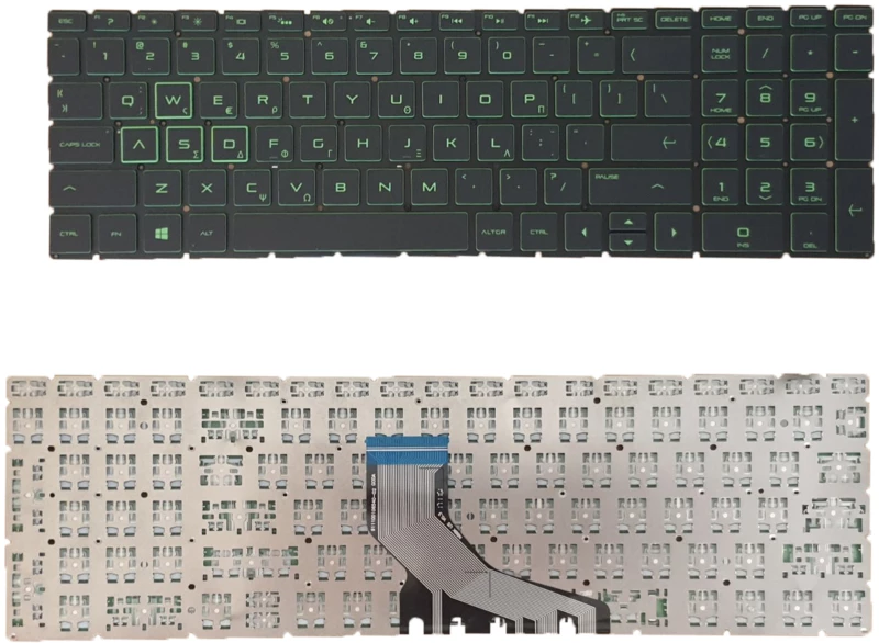 Πληκτρολόγιο  Laptop HP 17-cn0001nv keyboard  (Κωδ.40549GRGREEN)