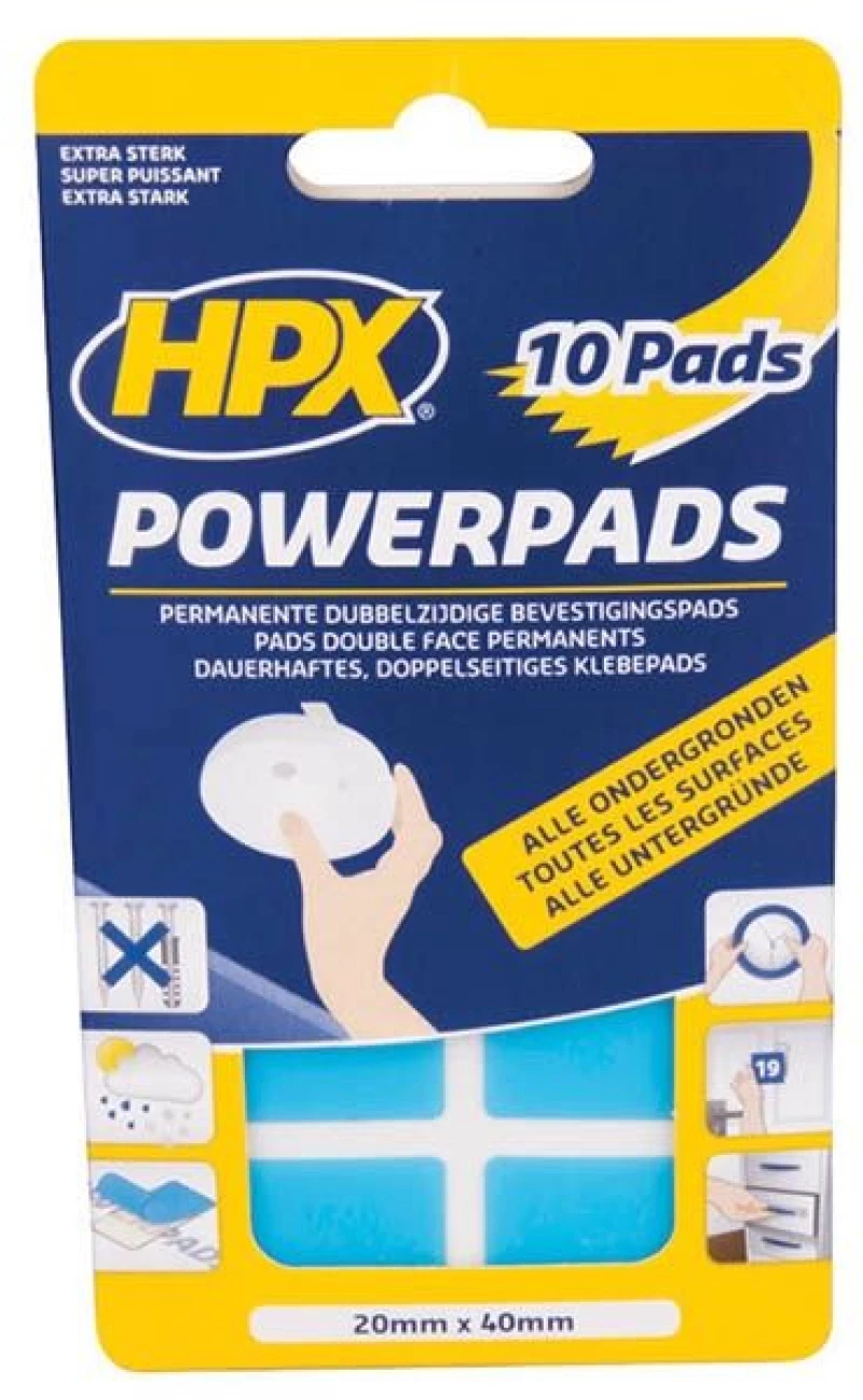 HPX POWER PADS 10 ΤΕΜ 20mm x 40mm ΣΕ ΕΚΘΕΤΗ 204000122