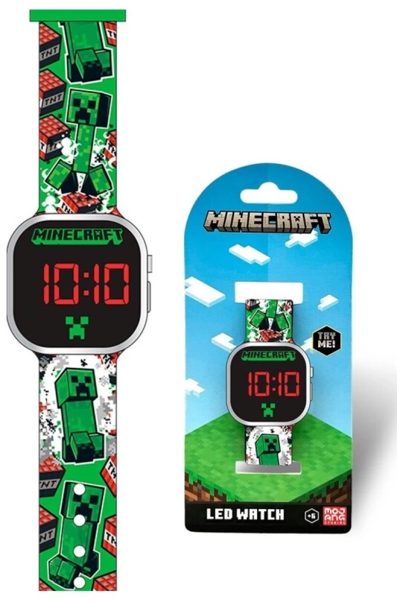 Kids Licensing Ρολόι Χειρός LED Minecraft MIN4129