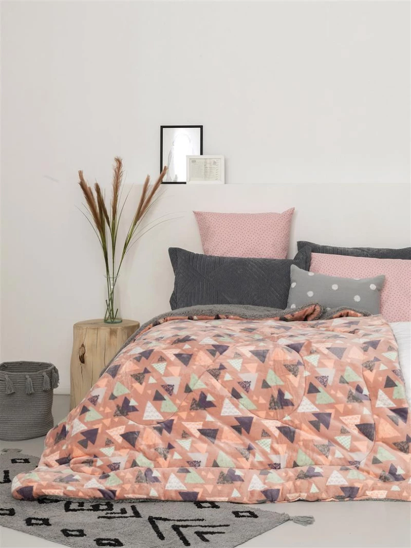 Kουβερτοπάπλωμα Palamaiki Blake Pink 160X240       - ΜΟΝΟ 160x220
