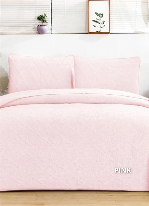 Κουβερλί Σετ Down Town Diamond Pink - Υπέρδιπλο 240 x 260