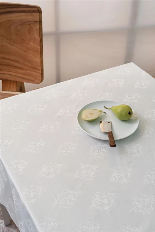 Τραπεζομάντηλο αλέκιαστο Palamaiki Fteri White - 175x320