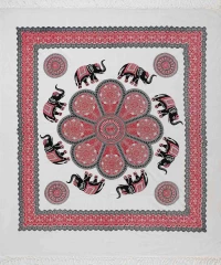 Pestemal διπλό (220cm x 240cm) 6 κόκκινο - -