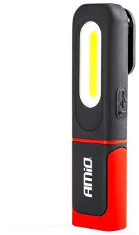 AMIO ΦΑΚΟΣ ΕΡΓΑΣΙΑΣ ΧΕΙΡΟΣ ΜΕ ΓΑΝΤΖΟ/ΜΑΓΝΗΤΗ MICRO USB COB+XPE LED 1200mAh 31x42x154mm 02818/AM