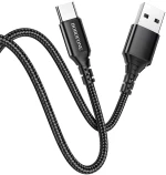 Καλώδιο σύνδεσης Borofone BX54 Ultra bright USB σε USB-C 2.4A Μαύρο 1m Braided