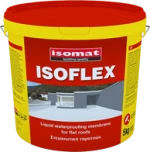 Isomat Isoflex Ελαστομερές, Eπαλειφόμενο Στεγανωτικό Ταρατσών και Κεραμοσκεπών, Λευκό, 5Kg