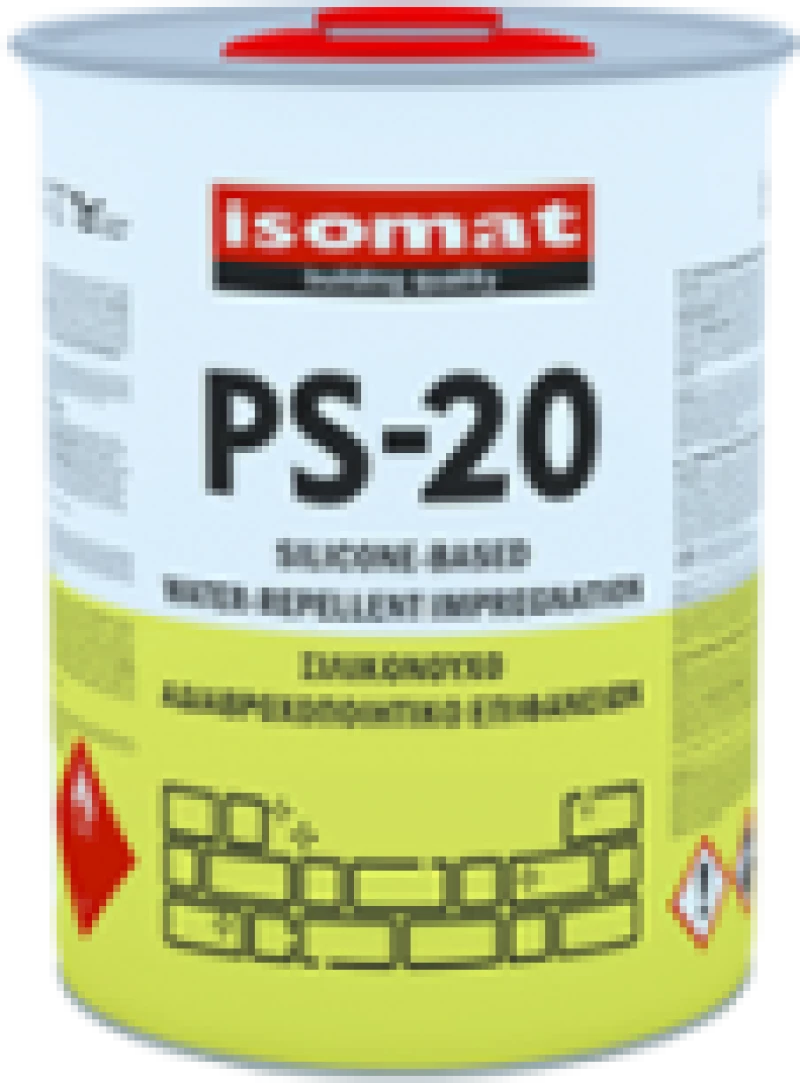 Isomat Ps-20 Διάφανο Σιλικονούχο Αδιαβροχοποιητικό Επιφανειών, 1lit