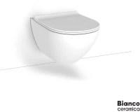 BIANCO CERAMICA 9200SC-300 Κάλυμμα λεκάνης αποσπώμενο απο βακελίτη slim soft close, White