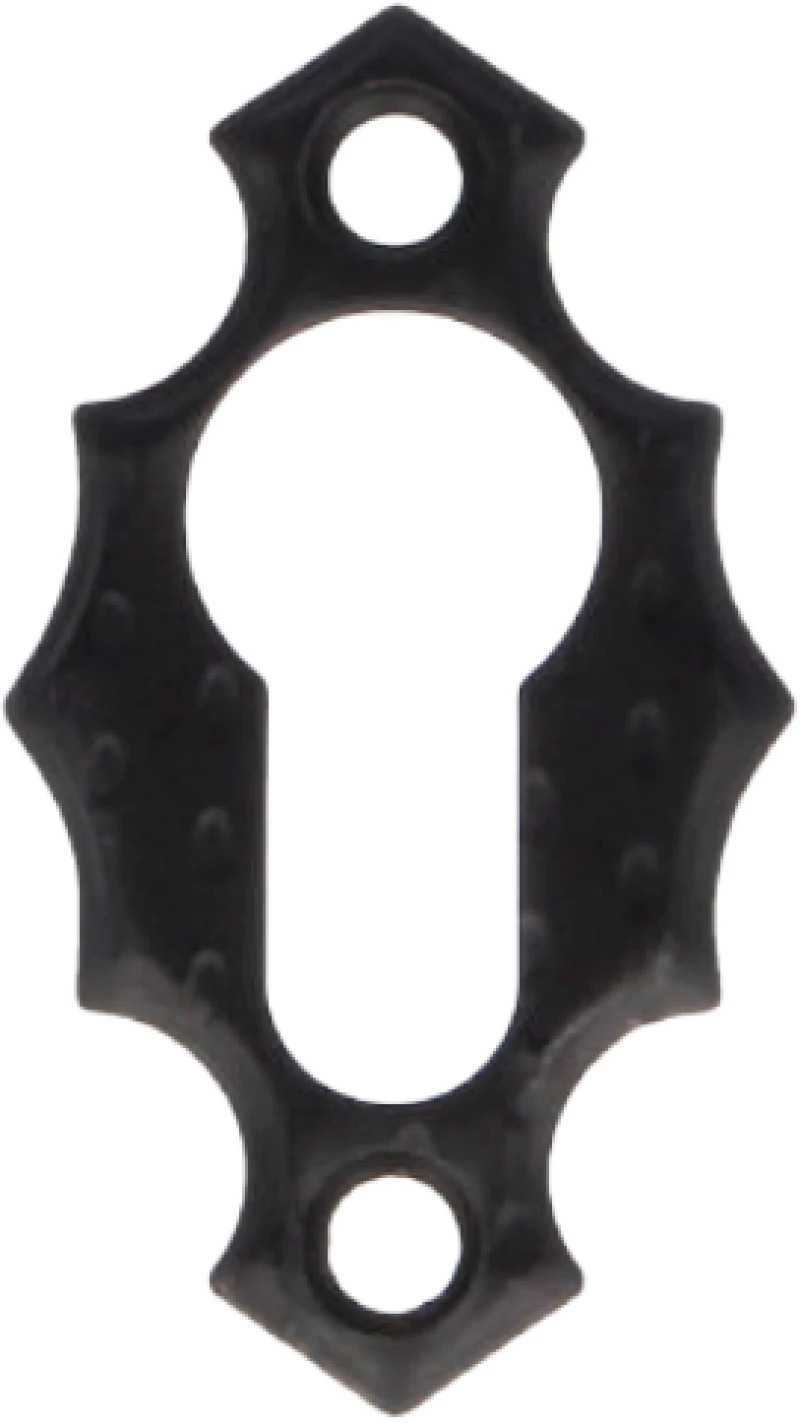 AMIG 13-12635 Επιστόμιο Κυλίνδρου Κλειδαριάς Rustique 60×34mm Μαύρο ματ