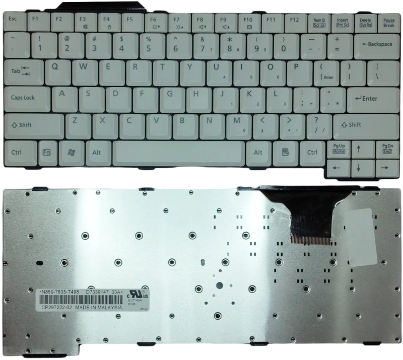 Πληκτρολόγιο Laptop - Keyboard for Fujitsu Lifebook E780 WHITE OEM (Κωδ. 40674US)