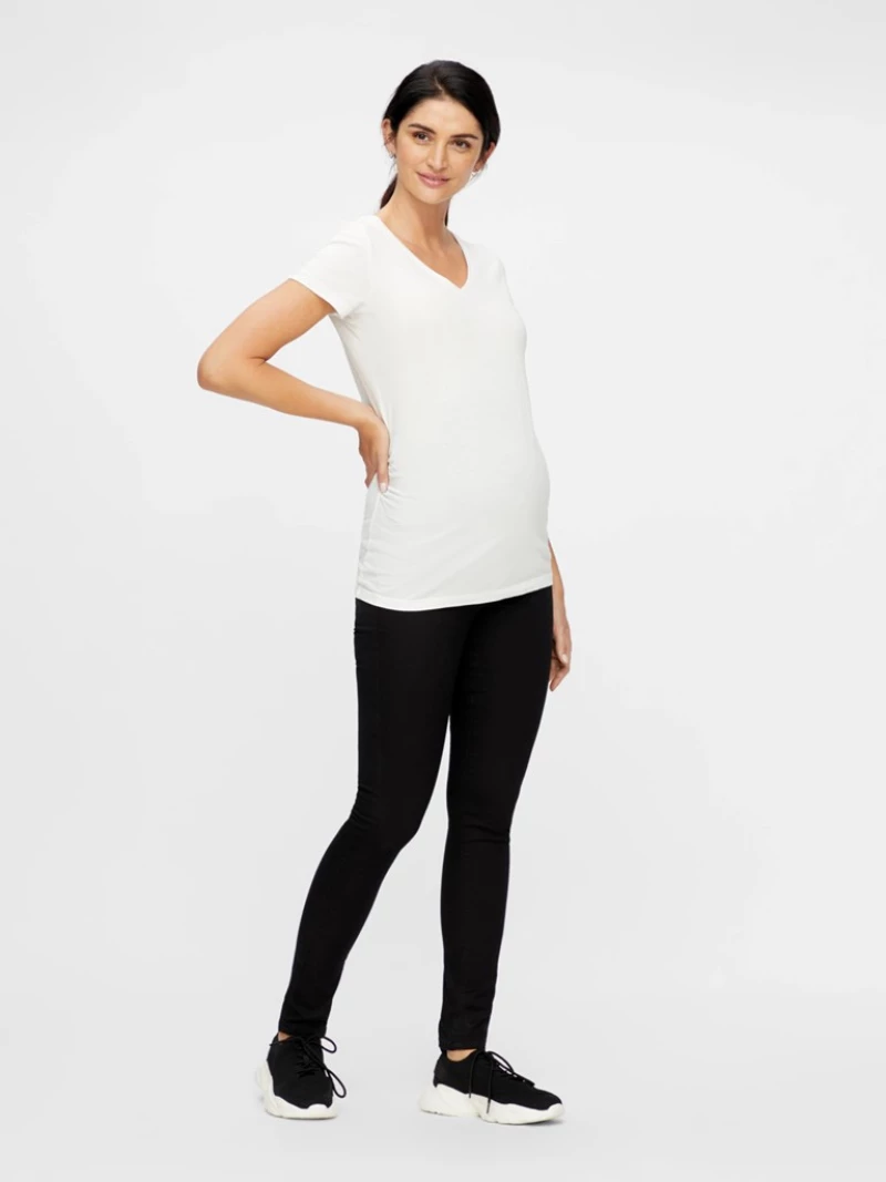 Jeggings εγκυμοσύνης Juliane slim fit μαυρο 20006841 Mamalicious